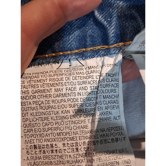 Zara Straight Full Length Jeans Light Blue High Rise Raw Hem USA 4 EUR 36 NEW - Picture 6 of 7